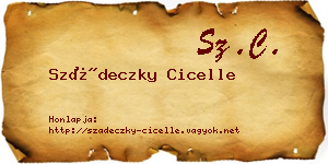 Szádeczky Cicelle névjegykártya